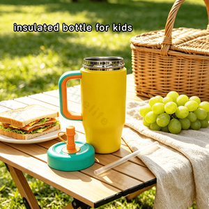 Borraccia Termica Rotonda in Acciaio Inossidabile per Bambini, Tazza Sottovuoto con Isolamento Termico da 6-12 Ore, Simpatica Tazza per Bambini - Product Image 1
