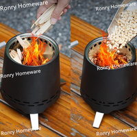 Mini foyer portable pour le camping et la cuisine en plein air, poêle à bois sans fumée, Ronry DR-E2507, revêtement en poudre