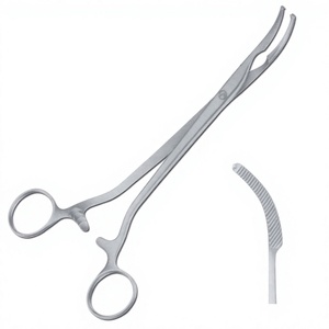 Pinzas Hemostáticas Mikulicz de 20 cm, Curvas, para Tejidos, Instrumento de Cirugía General, Certificación CE ISO13485 - Product Image 3