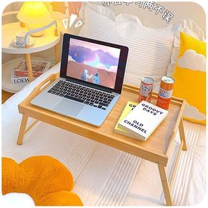 Bilu Folding Table Bamboo Multi Functional Bedside <b>Desk</b> For Laptop Breakfast <b>Study</b> Use - Product Image 4