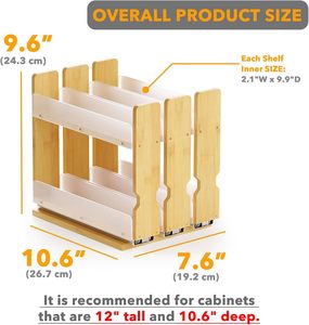 Heavy Duty Wall-Mounted Pull-Out Spice <b>Rack</b> Cabinet Organizer Double Sliding 7.6" Wide 3 Drawers (2" Wide) Modern Design - Product Image 3