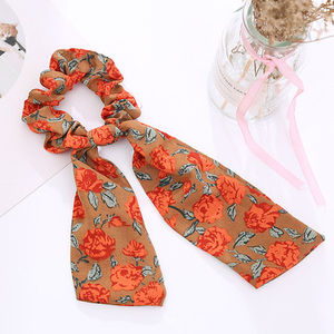 Écharpes en satin de coton perlé, en soie et en mousseline de soie, avec nœud papillon, ruban, queue épaisse, cheveux bouclés, sans plis, bandana - Product Image 6