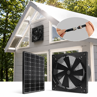 Ventilateur axial mural à énergie solaire pour poulailler, en acier galvanisé, IP68, moteur CC sans balais 24V, extracteur de chaleur OEM ODM