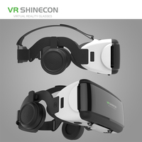 VR SHINECON Prix Usine Lunettes VR 3D Réalité Virtuelle Regardez des Films IMAX & Jouez à des Jeux 3D Boîtier VR Compatible Smartphones 4.7-6.7 pouces