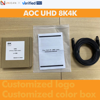 Cable de Video UHD 2.1 de Fibra Óptica UNIEAN de 10M/50M/100M, Cable de Video 4K8K para Monitores de Juegos, TV y Proyectores