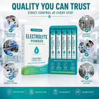Poudre d'électrolytes OEM, mélange de vitamine C et de minéraux, hydratation, santé immunitaire, production d'énergie, complément alimentaire, formule personnalisée, étiquette privée