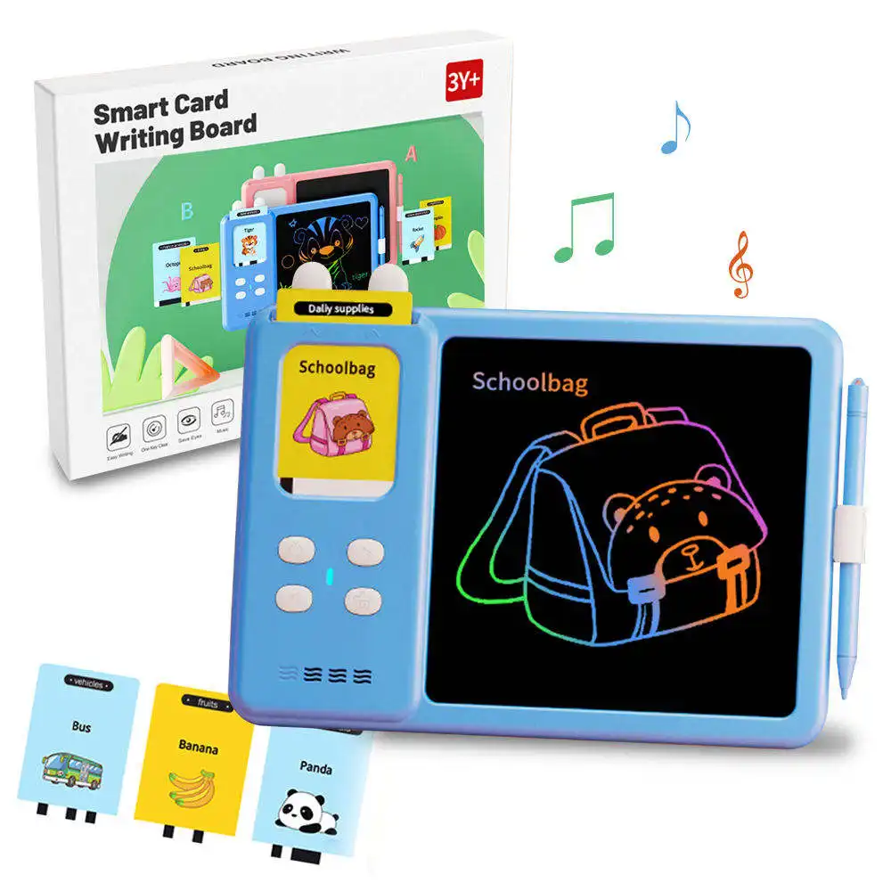 YIZHI 2 In 1 Kids Toys Talking Card Learning Machine Smart Writing Drawing Board Audio Books Educational Toys for Age3+ Children