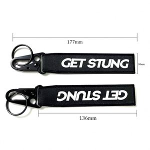 Manaufactory Customized <b>Key</b> Label <b>Custom</b> Jet Tag Fabric Woven Brand Embroidered Keychain Promotional Gifts - Product Image 2