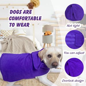 Pet Dog And Cat Microfiber Bathrobe Full Coverage <b>Quick</b> <b>Drying</b> Soft Thick <b>Towel</b> For Grooming - Product Image 5