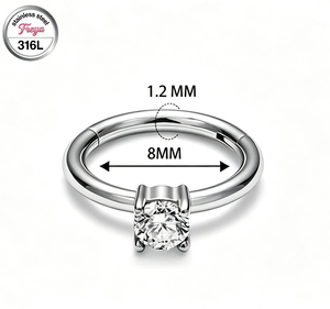 Vente en gros Bijoux de piercing en acier inoxydable 316L 16G ZC, Anneau segmenté sans soudure pour nez, cartilage, Daith, Conch, Hélix - Product Image 5