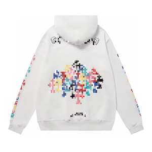 <span class=keywords><strong>Sudadera</strong></span> <span class=keywords><strong>de</strong></span> algodón holgada unisex <span class=keywords><strong>de</strong></span> verano estilo retro americano, tejida a crochet, con diseño Chrome Heart, <span class=keywords><strong>de</strong></span> alta calidad, <span class=keywords><strong>de</strong></span> doble hilo puro. - Product Image 4