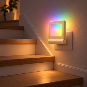 Nouvelle veilleuse LED à brancher, design coloré, capteur de lumière, grain de bois, ABS PS, 0,5W, économie d'énergie, pour chambre et couloir - Product Image 4