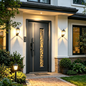 Portes <span class=keywords><strong>d</strong></span>'<span class=keywords><strong>entrée</strong></span> principales de sécurité pour maison, villa, résidence, extérieur, en fer, métal, acier, aluminium, verre, <span class=keywords><strong>moins</strong></span> chères - Product Image 3
