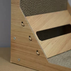 Griffoir pour chat en forme de L, détachable, en carton ondulé, design mignon et sûr - Product Image 5