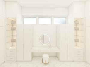 Elegante y Moderno Vestidor Independiente con Diseño Ajustable, Material de Madera Contrachapada e Iluminación Ambiental Suave - Product Image 1