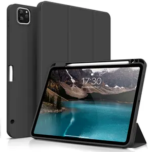 For Apple Ipad Case Manufacturer PU Leather Shockproof Protective Case for iPad Pro 11 Inch with Pen Slot