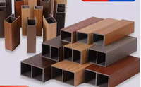 Grossiste en bois tube carré WPC matériel pour décoration murale ou plafond intérieur ou cloison élégant rétro fabricant