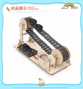 Kit di Materiali Fai-da-Te Modello di Nastro Trasportatore Elettrico in Legno per Giocattoli STEM <span class=keywords><strong>Educazione</strong></span> Scientifica <span class=keywords><strong>Fisica</strong></span> Assemblato - Product Image 5