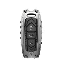 Métal robuste avec couvercle de porte-clés de voiture en silicone avec porte-clés Compatible avec Geely Emgrand Ec7 Proton X70 2018
