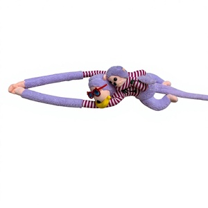 Peluche suave de 70 cm con diseño de mono con gafas, palmera y plátano bordados, con bebé y música, para venta al por mayor - Product Image 3