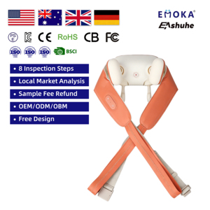 Ceinture de <span class=keywords><strong>massage</strong></span> professionnelle pour le <span class=keywords><strong>cou</strong></span> et les épaules avec fonction de chauffage sans fil à pétrissage profond 3D - Product Image 1