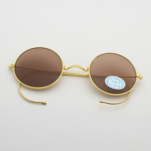 Occhiali Vintage American Optical Squire con Montatura Dorata Anni '80, Occhiali Rotondi con Aste a Molla - Product Image 3