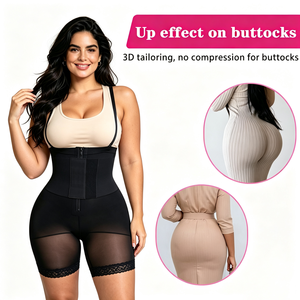 High Waisted Fajas Reductoras Double Tummy Control Breathable <b>Shapewear</b> <b>Bodysuit</b> Zipper Waist Trainer Shaper <b>Shapewear</b> Bbl - Product Image 3