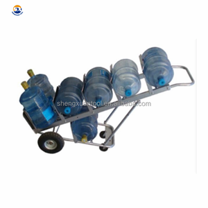 Chariot à main de bouteille d'eau de grande taille de 18l de couleur argentée de type à double roue - Product Image 4