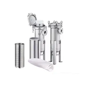 Customized Industrial liquid Filtration Stainless Steel Cartridges Single Multi Filter Bag For Water Treatment Filter Machine