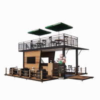 Bar et café mobile moderne en conteneur de 20 pieds, magasin modulaire et mobile à vendre