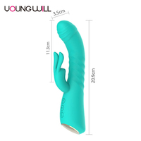 Vibromasseur réaliste en silicone, stimulateur du point G et du clitoris, mouvement ondulatoire simulant un doigt, vibromasseur lapin