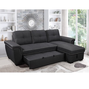 Thiết kế hiện đại góc ghế sofa L Hình dạng cắt vải 2P + Chaise với lưu trữ phòng khách sofa - Product Image 5