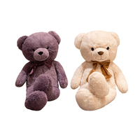 Ours en peluche géant en gros, personnalisé, extra large, doux, avec nœud, poupée ours en peluche