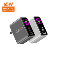 Pengisi Daya GaN 65W Future Charger Smart AI Charging 2C1A PD3.0 PPS Colokan Lipat Bersertifikasi FCC Perlengkapan Perjalanan Adaptor Pengisi Daya Gan