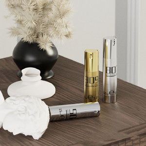 Emballage cosmétique personnalisé brillant Rose or argent vide en plastique 10ml 15ml 20ml 30ml électroplaqué Uv bec pompe Airless bouteille - Product Image 3