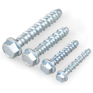 พุกคอนกรีตสแตนเลส 6x100 มม. แบบถอดได้ รับน้ำหนักมาก เจาะเกลียวเองได้ ระดับ 10.9 ชุบสังกะสี หัวหกเหลี่ยมพร้อมแหวนรอง - Product Image 2