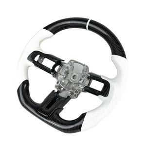 Volant de course en fibre de carbone véritable avec éclairage LED design fantaisie pour <span class=keywords><strong>Ford</strong></span> <span class=keywords><strong>Mustang</strong></span> GT 2020 2018 2019 - Product Image 1
