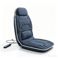 Coussin de siège de voiture chauffant et vibrant Healthpal pour massage corporel complet avec adaptateur DC 12V pour l'hiver, garantie 1 an, design moderne