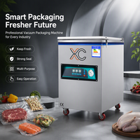Machine d'emballage sous vide automatique à couvercle plat XC-380, pompe simple, moteur puissant 1000W, pour sacs de 2-5kg de volailles entières