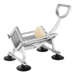 Cortador <span class=keywords><strong>de</strong></span> patatas manual profesional con cuchillas <span class=keywords><strong>de</strong></span> acero inoxidable y ventosas para zanahoria, <span class=keywords><strong>cebolla</strong></span>, <span class=keywords><strong>picadora</strong></span> <span class=keywords><strong>de</strong></span> verduras plateadas - Product Image 1