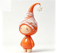 Figurine d'elfe d'hiver personnalisée, statue de dessin animé en PVC et ABS, fabrication OEM en Chine, figurine personnalisée pour la vente en gros de produits de marque