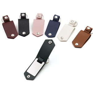 Cross-border PU leather photo <b>keychain</b>, <b>personalized</b> photo insert <b>keychain</b>, family/couple gift photo cover - Product Image 2