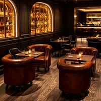 Fauteuil en cuir commercial, chaise club durable avec un design capitonné élégant, canapé de salon d'hôtel, canapé de bar, canapé de club
