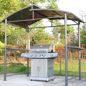 Gazebo <span class=keywords><strong>de</strong></span> barbacoa <span class=keywords><strong>de</strong></span> 245x150x233 cm, Gazebo <span class=keywords><strong>de</strong></span> jardín, dosel <span class=keywords><strong>de</strong></span> jardín, casa <span class=keywords><strong>de</strong></span> parrilla <span class=keywords><strong>de</strong></span> aluminio y hierro - Product Image 6