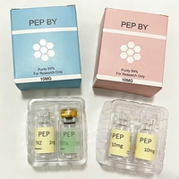 Flacon vide personnalisable pour emballage pharmaceutique, boîte pliable en papier de 3 ml pour peptides avec plateau en plastique