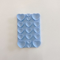 Support de téléphone portable en silicone souple et étanche en forme de cœur avec ventouse, compatible avec un emballage personnalisable