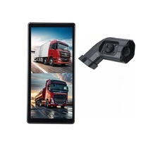 Moniteur Tactile d'Usine 10,36 Pouces Système de Sécurité Panoramique à 360° pour Camion avec Enregistreur DVR Caméra AHD 4 Canaux 1080P pour Côté Gauche