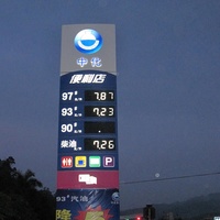 Panneau numérique magnétique extérieur à bas prix 8889, étanche, pour affichage des prix du carburant pour centre commercial, OEM