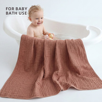 Manta Infantil de 6 Capas 100% Algodón con Textura de Burbujas 110*110cm, Ideal para Regalo, Baby Shower, Colección para Guardería