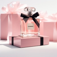 Bouteille de parfum en verre carrée de luxe personnalisée en gros avec pompe de pulvérisation 30ml 50ml ensemble d'emballage de carton de parfum cosmétique rose